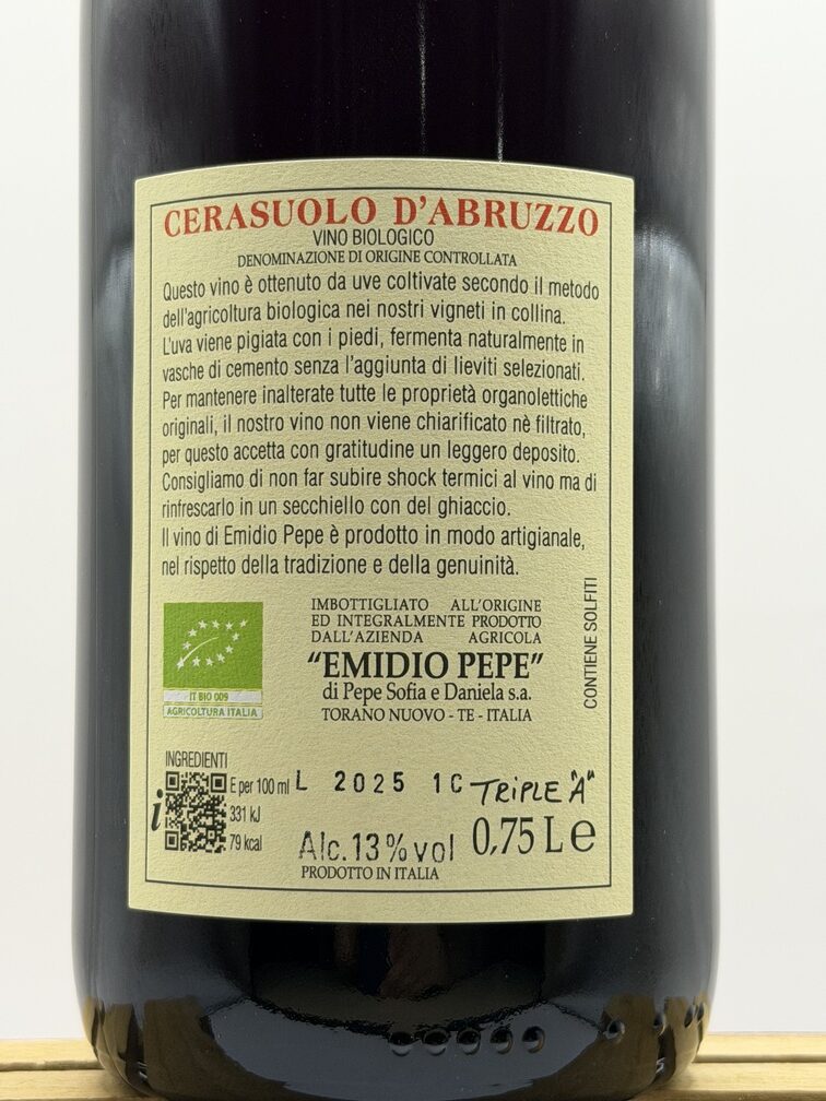 Cerasuolo Emidio Pepe retro